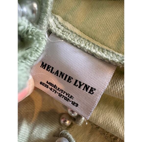 Melanie Lyne Women’s Light Lime Green Scalloped Beaded Hem  Jacket Size 14 - Picture 8 of 9